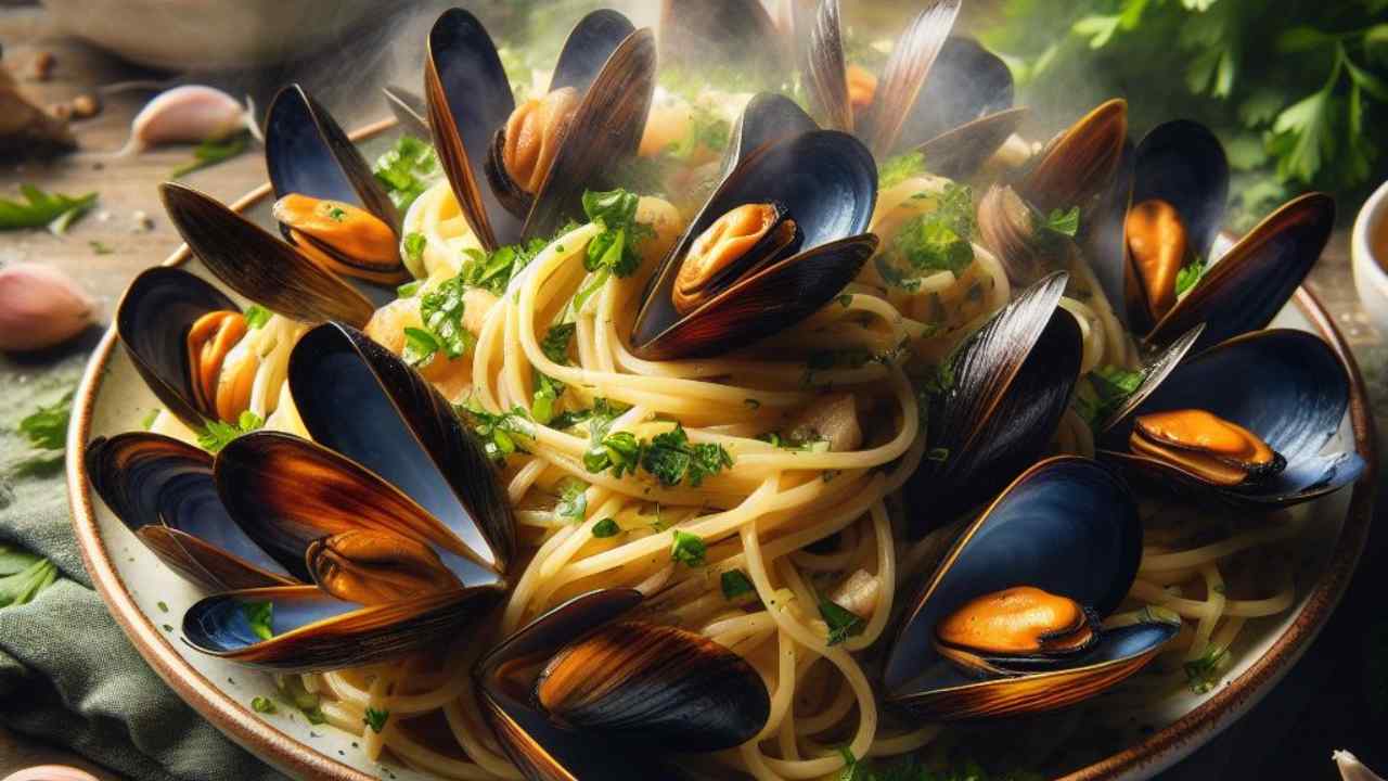 spaghetti con le cozze