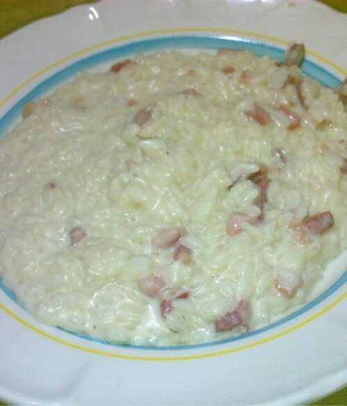 RISOTTO PANNA E PANCETTA