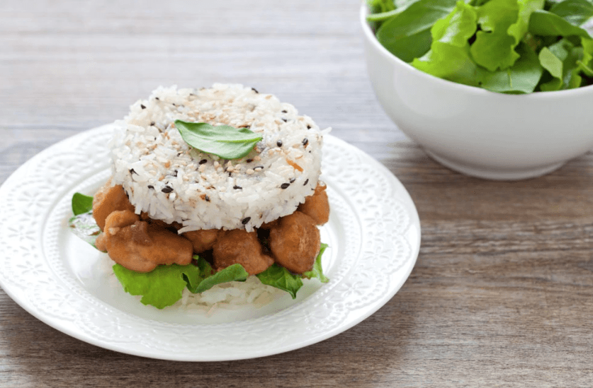 burger di riso e pollo