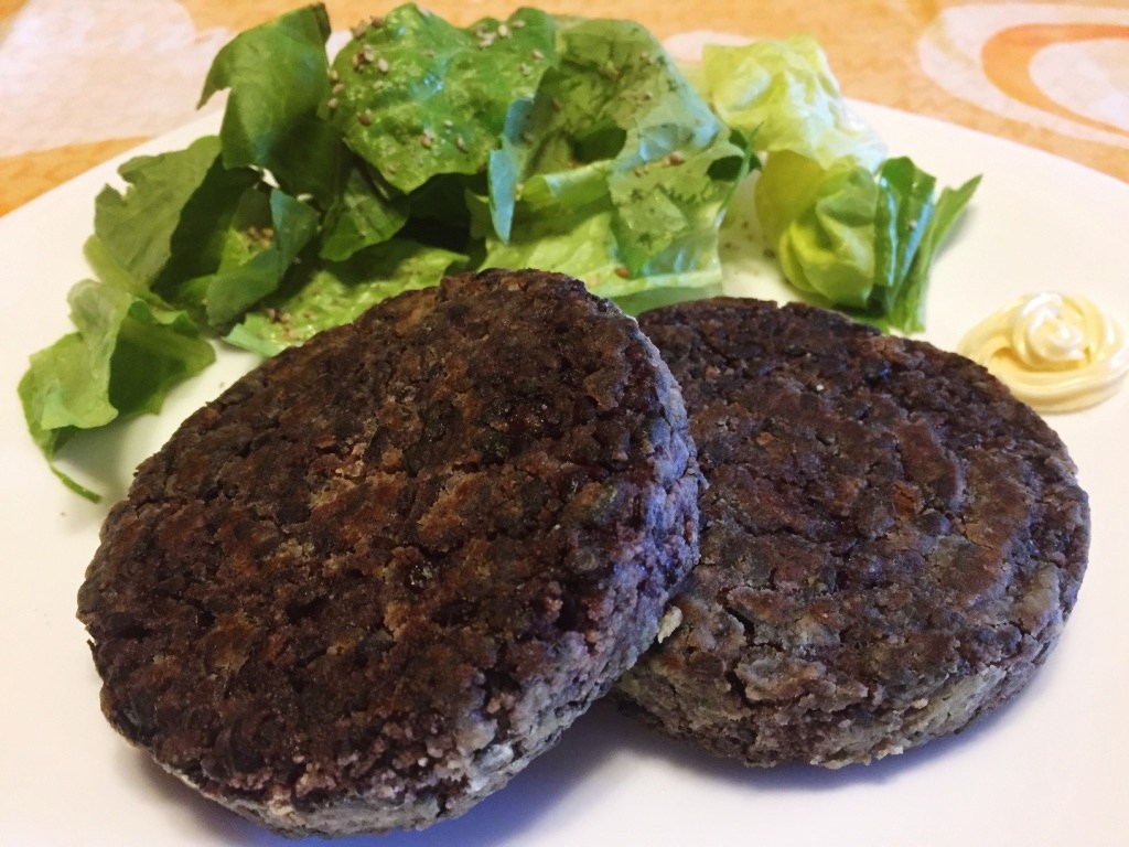 burger di riso venere e scarola