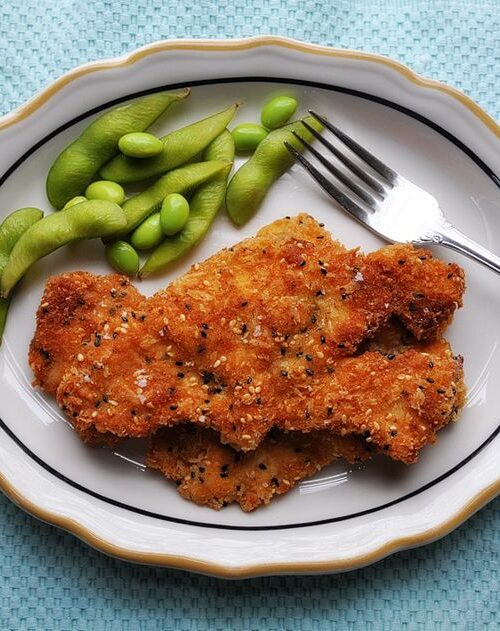 cotoletta di pollo al sesamo