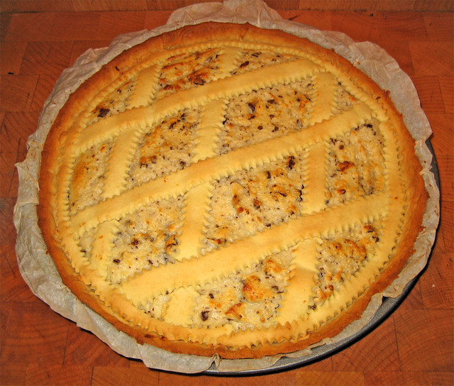 crostata di ricotta e pere