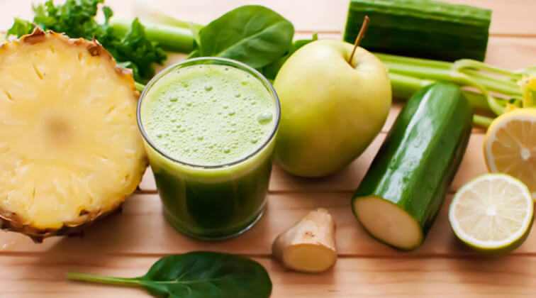 detox ananas e cetriolo