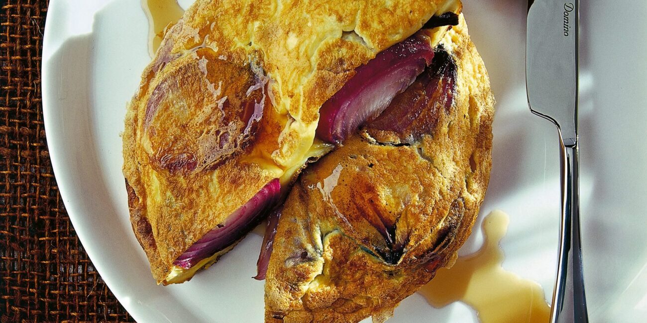 frittata di cipolle rosse caramellate