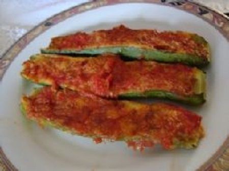 Zucchine ripiene di carne