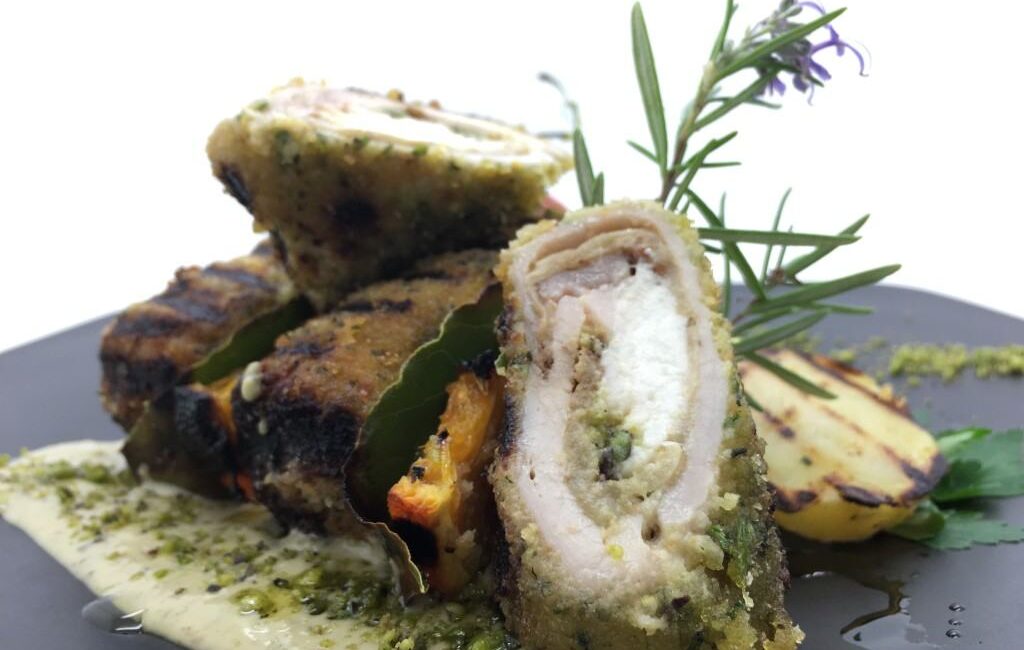 involtini di maiale con pistacchio melanzane e ricotta