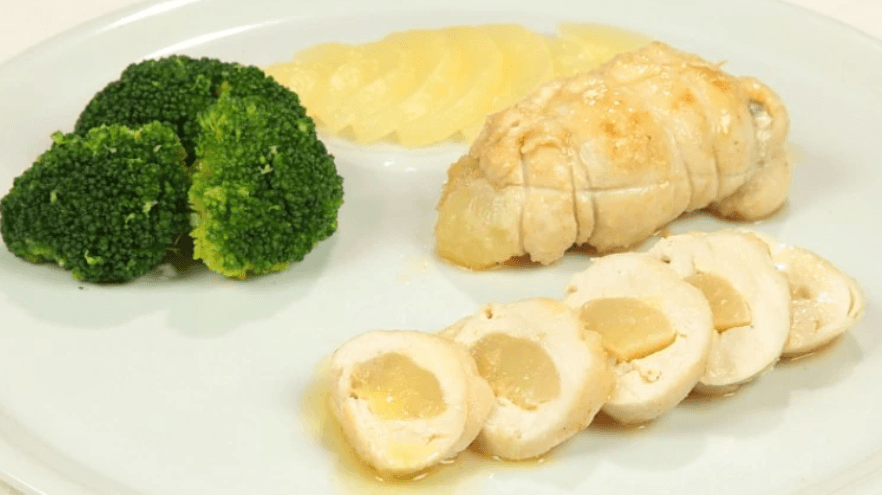 involtini di pollo alla pera