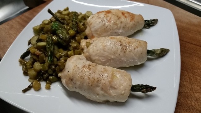 involtini di pollo con asparagi