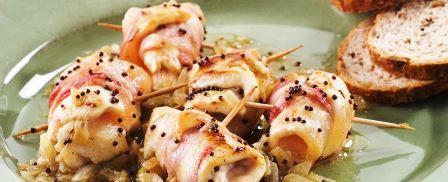 involtini di pollo e bacon alla senape