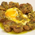 kebab di agnello con uova