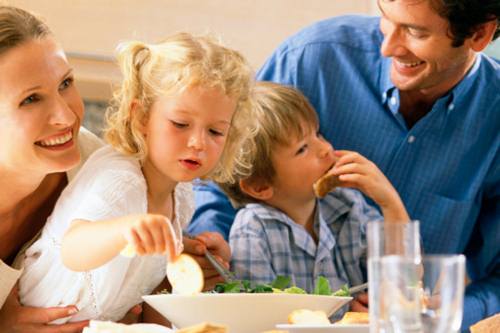 mangiare sano famiglia