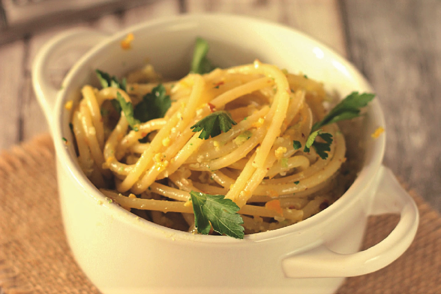 pasta al pesto di agrumi