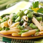 pasta con fave asparagi e piselli