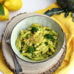 pasta con pesto di broccoli pistacchi e limone