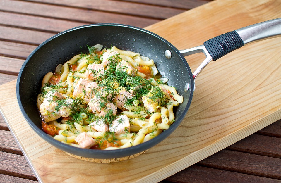 pasta con salmone fresco