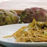 pasta integrale con carciofi al curry e patate