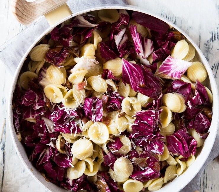 pasta radicchio e pancetta