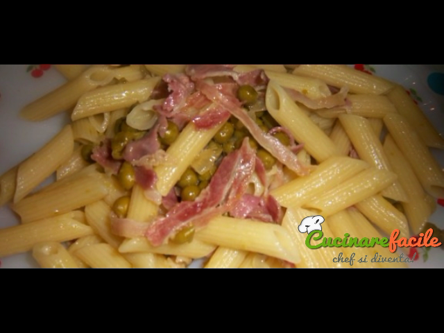 penne-pancetta e piselli