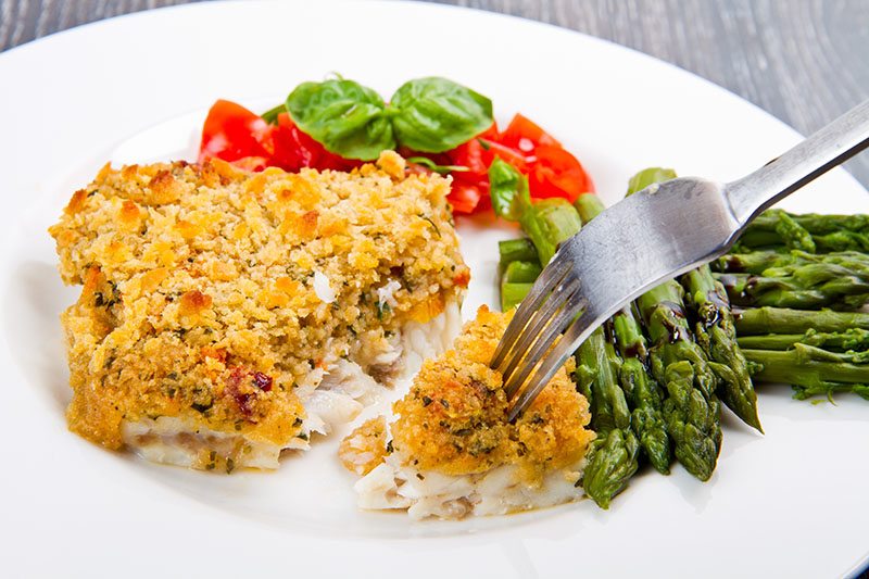 pesce gratinato al forno