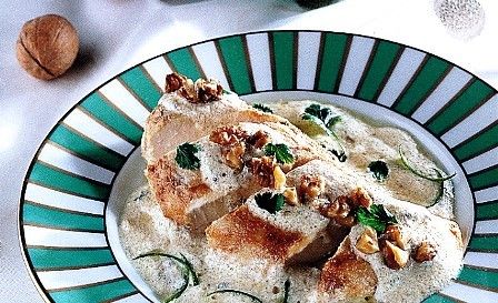 petto di pollo con yogurt e noci