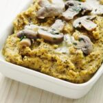 polenta con broccoli funghi e scamorza
