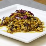 riso integrale con radicchio e zafferano