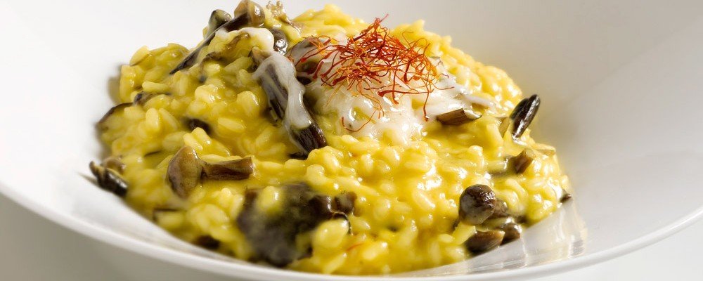 risotto ai funghi e zafferano