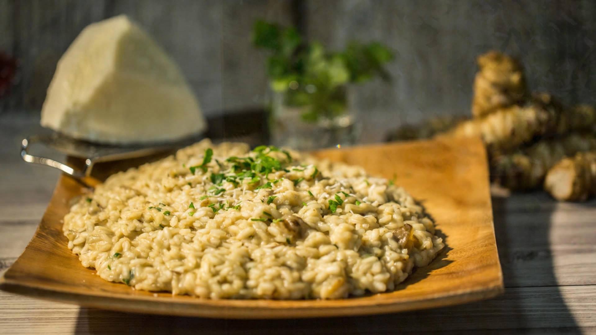 risotto al topinambur