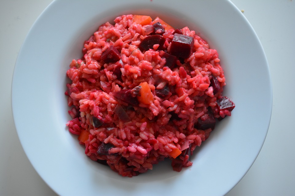 risotto alla barbabietola vegan