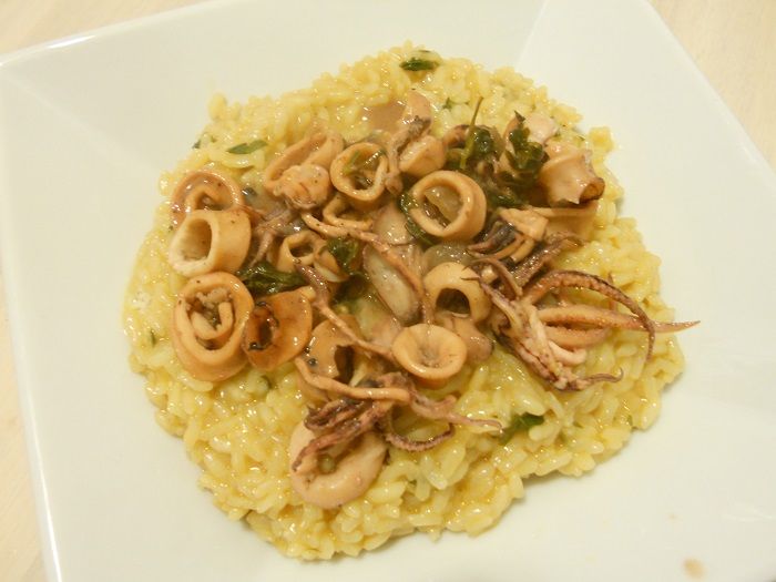 risotto con calamai