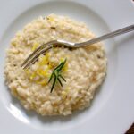 risotto con porri rosmarino e limone