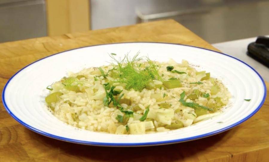 risotto sedano e finocchio