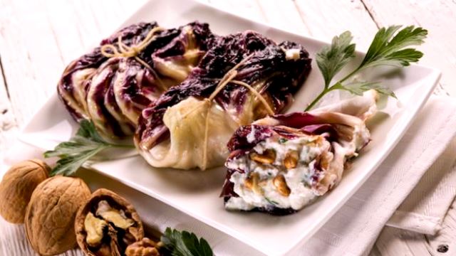 rotolo di radicchio alla ricotta