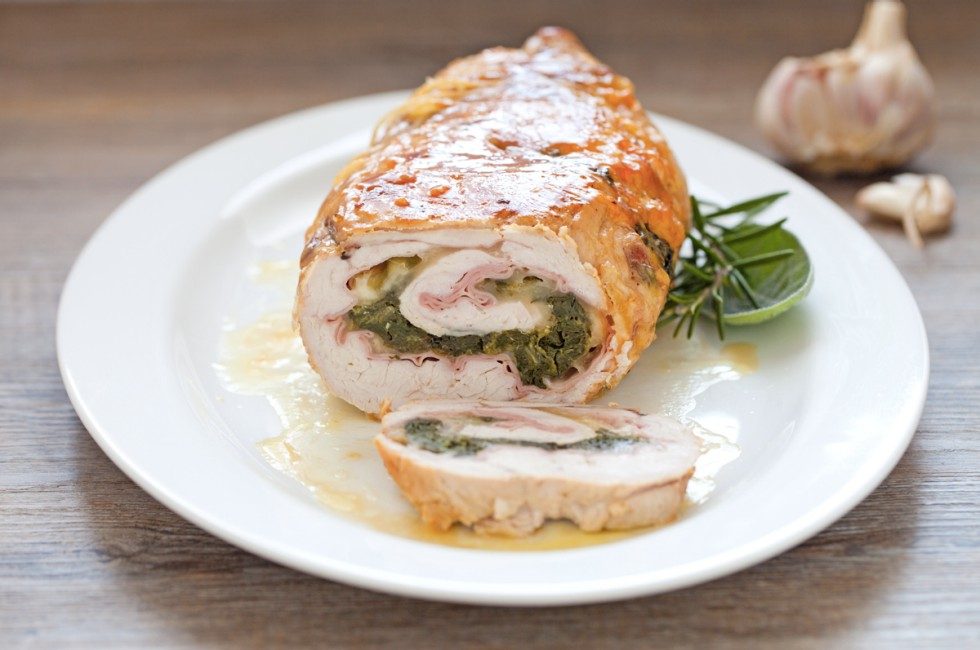 rotolo di tacchino con spinaci