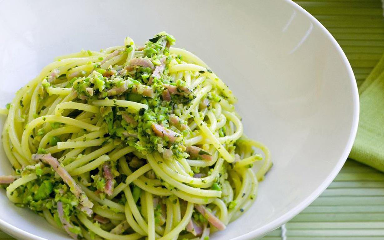 spaghetti pesto