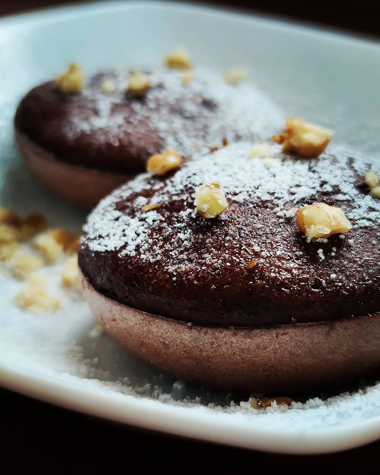 Muffins cacao e noci al vapore