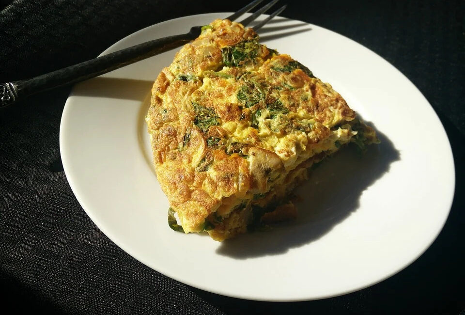 frittata di cipolle bianche