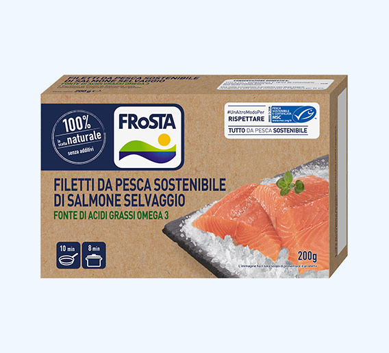 filetti di salmone selvaggio frosta