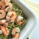 Pasta con crema di asparagi e gamberetti