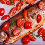 Trota al forno con pomodorini