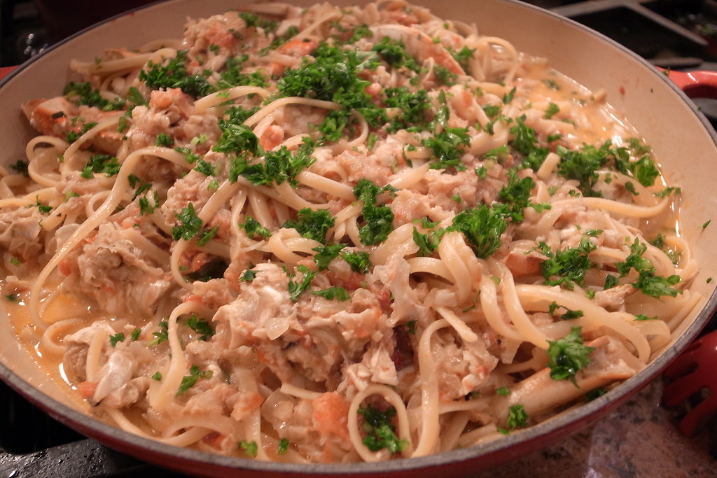 pasta alla polpa di granchio