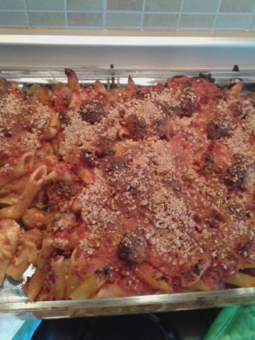 Teglia di pasta al forno con melanzane